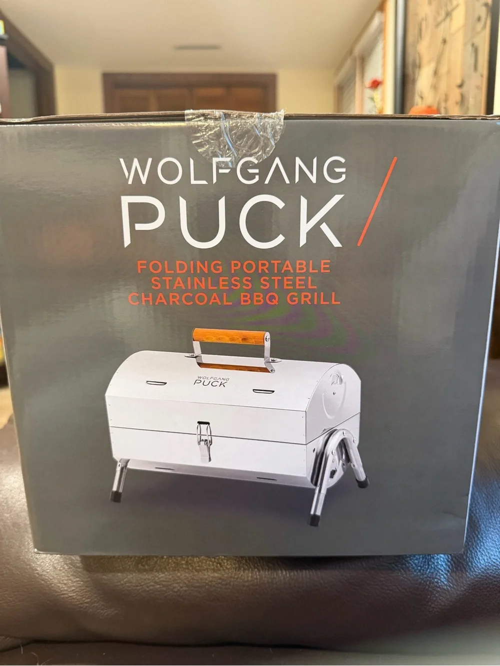 Wolfgang Puck Stainless Steel Lightweight Portable Outdoor Charcoal Grill New